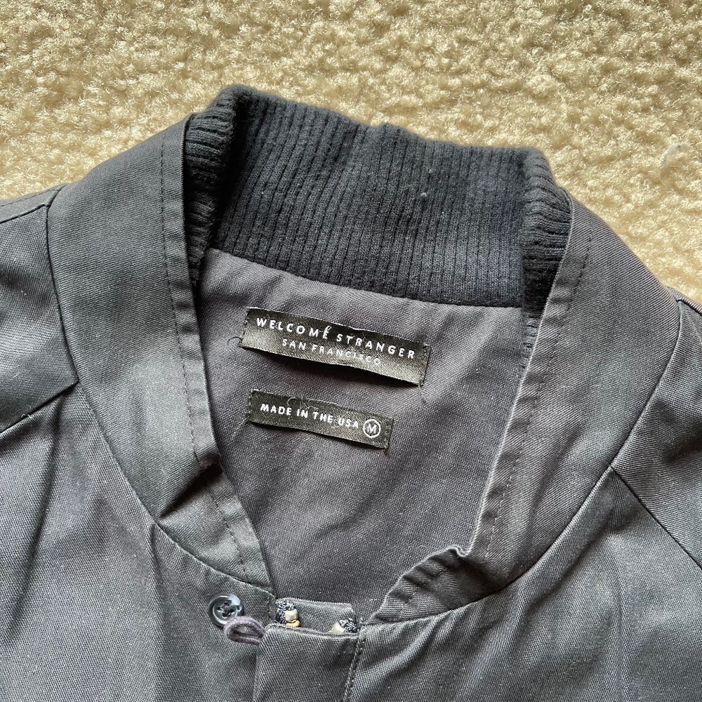 Welcome Stranger Bomber Jacket Navy Size Medium
